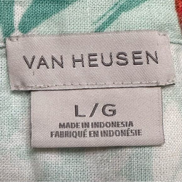 Van Heusen Linen Blend Floral 3/4 Sleeves Top - Picture 8 of 11